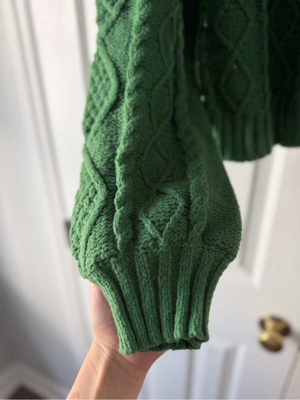 POL Ruffle Cable Knit Sweater - Chartreuse, Flutter, Boho, Whimsigoth, Romantic - Picture 4 of 8